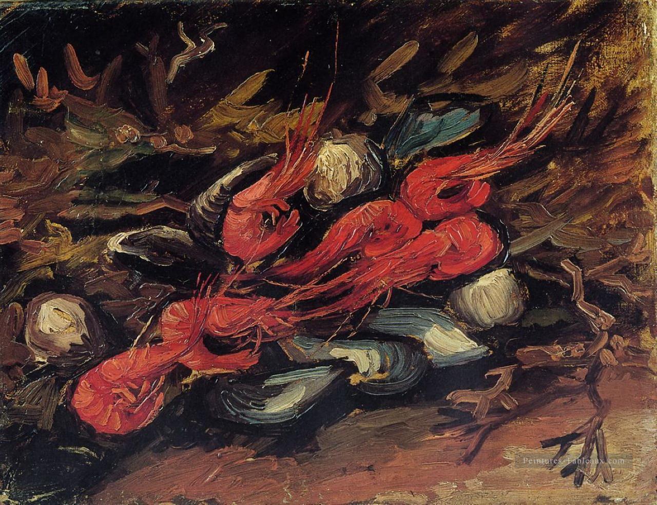 Nature morte aux moules et aux crevettes Vincent van Gogh Peintures à l'huile